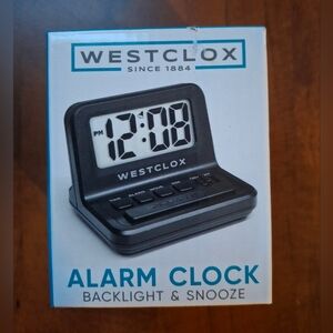 Westclox Black Travel Alarm Clock Digital 47538A